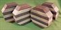 Zebrawood & Peruvian Walnut Striped Segmented Bowl Blank Set ~ 6 x 2 ~ $89.99